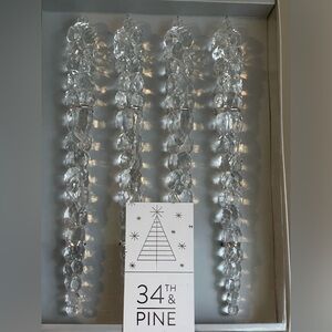 Clear Plastic icicle ornaments